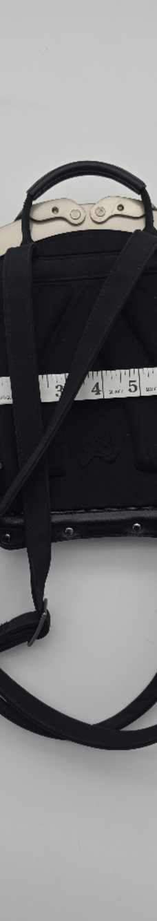 Minimalist Black Scarabee Backpack with Silver Hardware - Picture 8 of 11